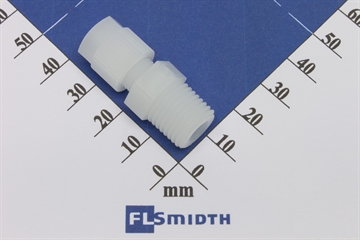 Connector, 6mm-1/4", PVDF