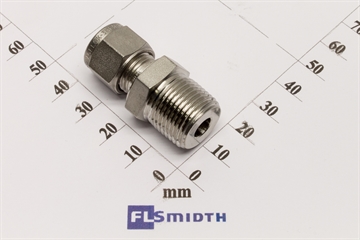 Connector, 8mmOD-3/8"RT, SS