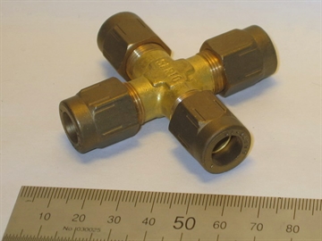 Cross-piece, 10mm, brass