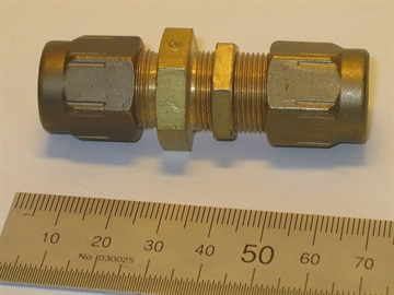 Bulkhead, 12mm, brass