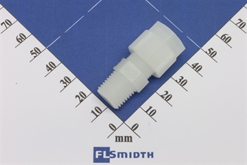 Connector, 10mm-1/4", PVDF