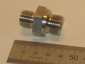 Connector, 10mmOD-3/8"RT, SS