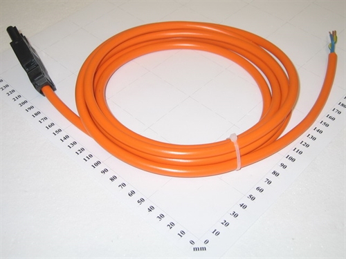 Cable, lamp, 3m, orange, CE