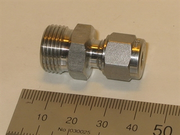Connector, 6mmOD-3/8"RS, SS