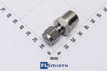 Connector, 6mmOD-3/8"RT, SS