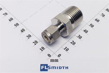 Connector, 6mmOD-½"RT, SS