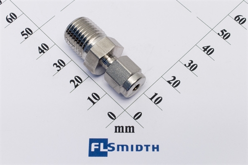 Connector, 1/8"OD-1/4"RS, SS