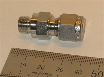Connector, 6mmOD-1/8" RS, SS