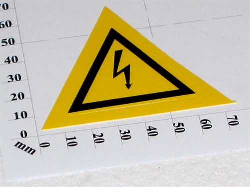 Sign, 55mm, High voltage