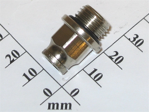 Connector, 6mm-1/4",Brass,snap