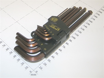 Allen wrench, set, 1,5-10mm