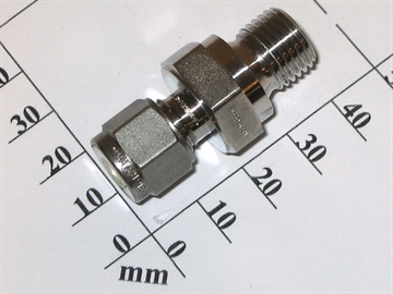 Connector, 6mmOD-1/4" RS, SS
