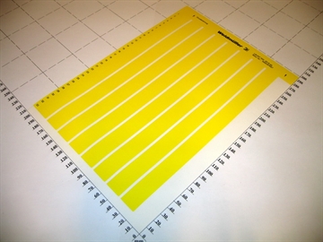 Label, yellow, 20x8mm, sheet