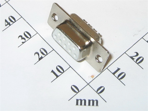 Connector, SUB-D, 9way, female