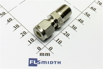 Connector, 6mmOD-1/4"NPT, SS