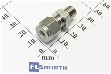 Connector, 6mmOD-1/8"NPT, SS