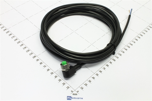 Cable, M12, 90°,fem. 4-pin, 5m